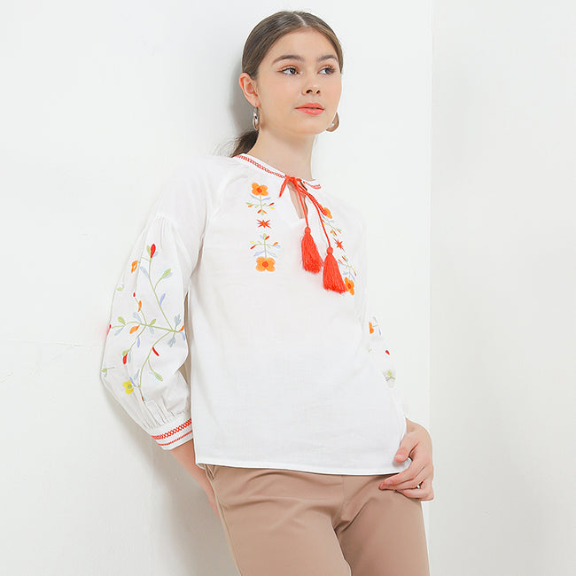 Hush Puppies Pakaian Wanita Blouse Nc Ethia Lss In Off White