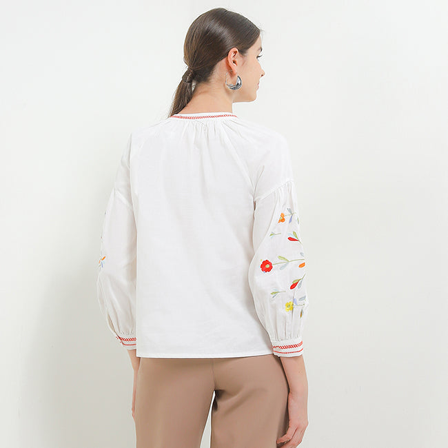 Hush Puppies Pakaian Wanita Blouse Nc Ethia Lss In Off White