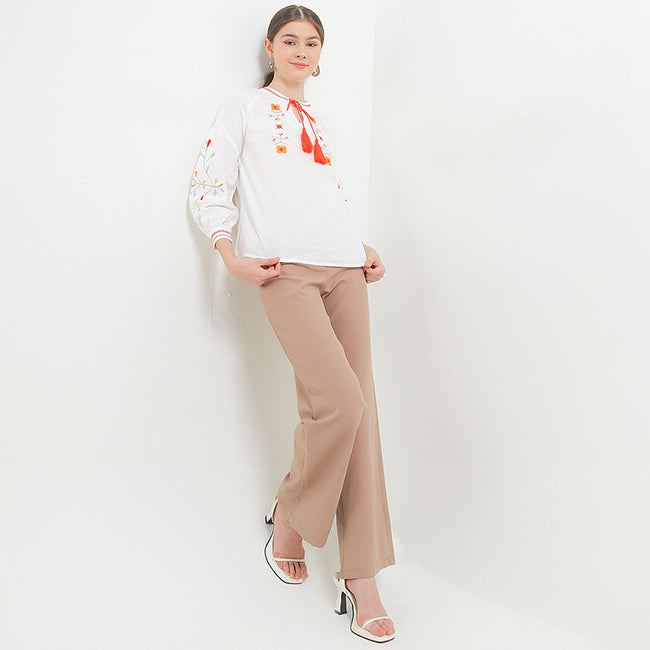 Hush Puppies Pakaian Wanita Blouse Nc Ethia Lss In Off White