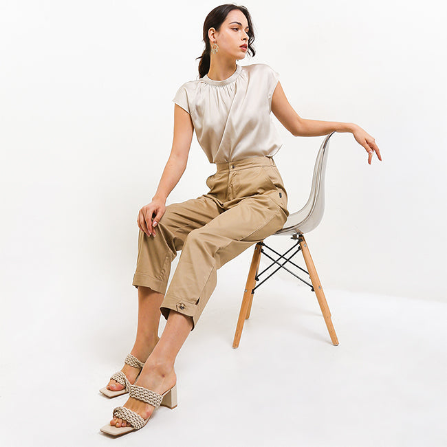 Hush Puppies Pakaian Pants Wanita Afia In Beige