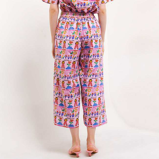 Hush Puppies Pakaian Wanita Long Pants Liunic Polna In Pink