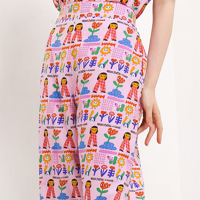 Hush Puppies Pakaian Wanita Long Pants Liunic Polna In Pink