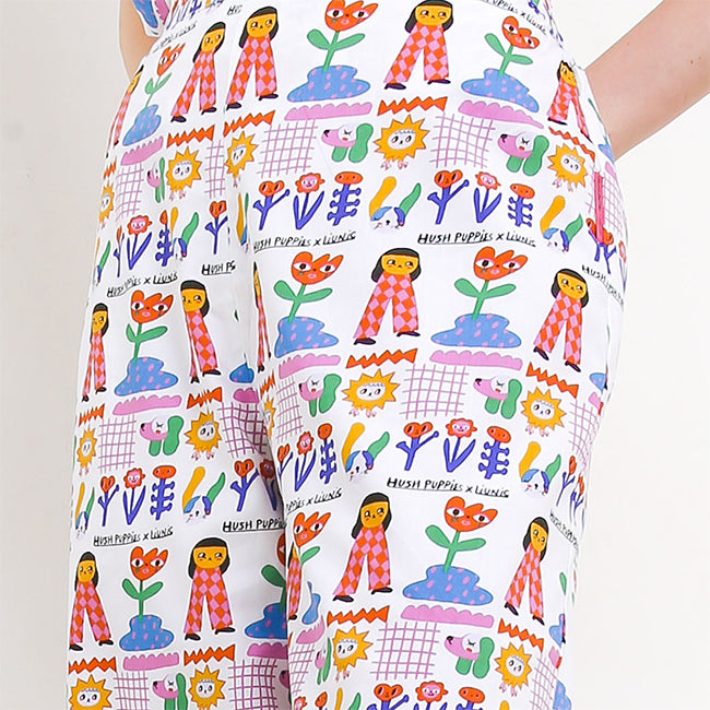 Hush Puppies Pakaian Wanita Long Pants Liunic Polna In White