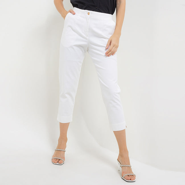 Hush Puppies Pakaian Wanita Pants Nikola Slim In Off White