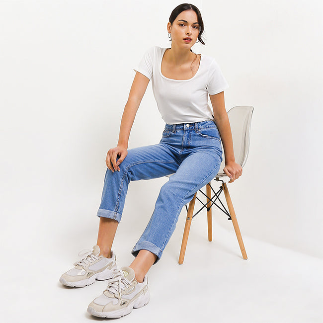 Hush Puppies Pakaian Denim Wanita Alandra In Medium Blue