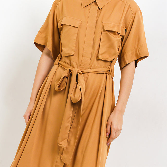 Hush Puppies Pakaian Dress Wanita Dc Eveston In Brown