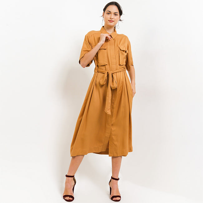 Hush Puppies Pakaian Dress Wanita Dc Eveston In Brown
