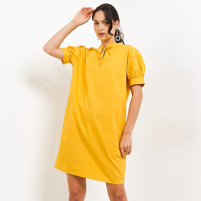 Hush Puppies Pakaian Dress Wanita Benigna In Mustard