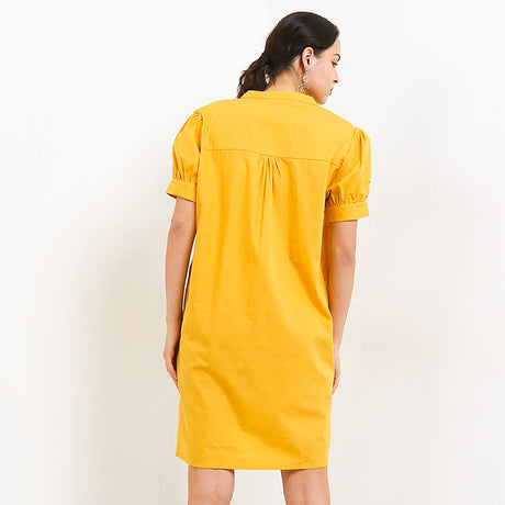 Hush Puppies Pakaian Dress Wanita Benigna In Mustard
