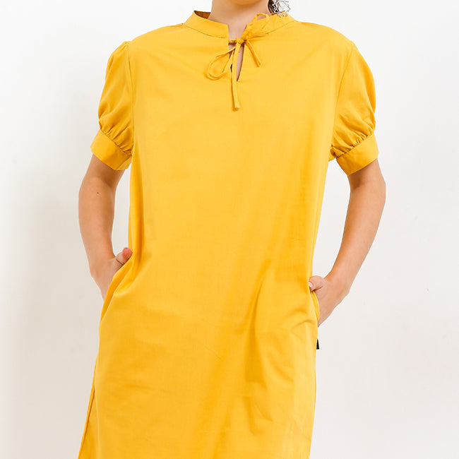 Hush Puppies Pakaian Dress Wanita Benigna In Mustard