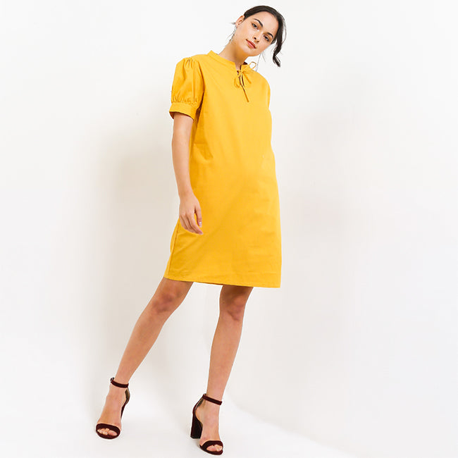 Hush Puppies Pakaian Dress Wanita Benigna In Mustard