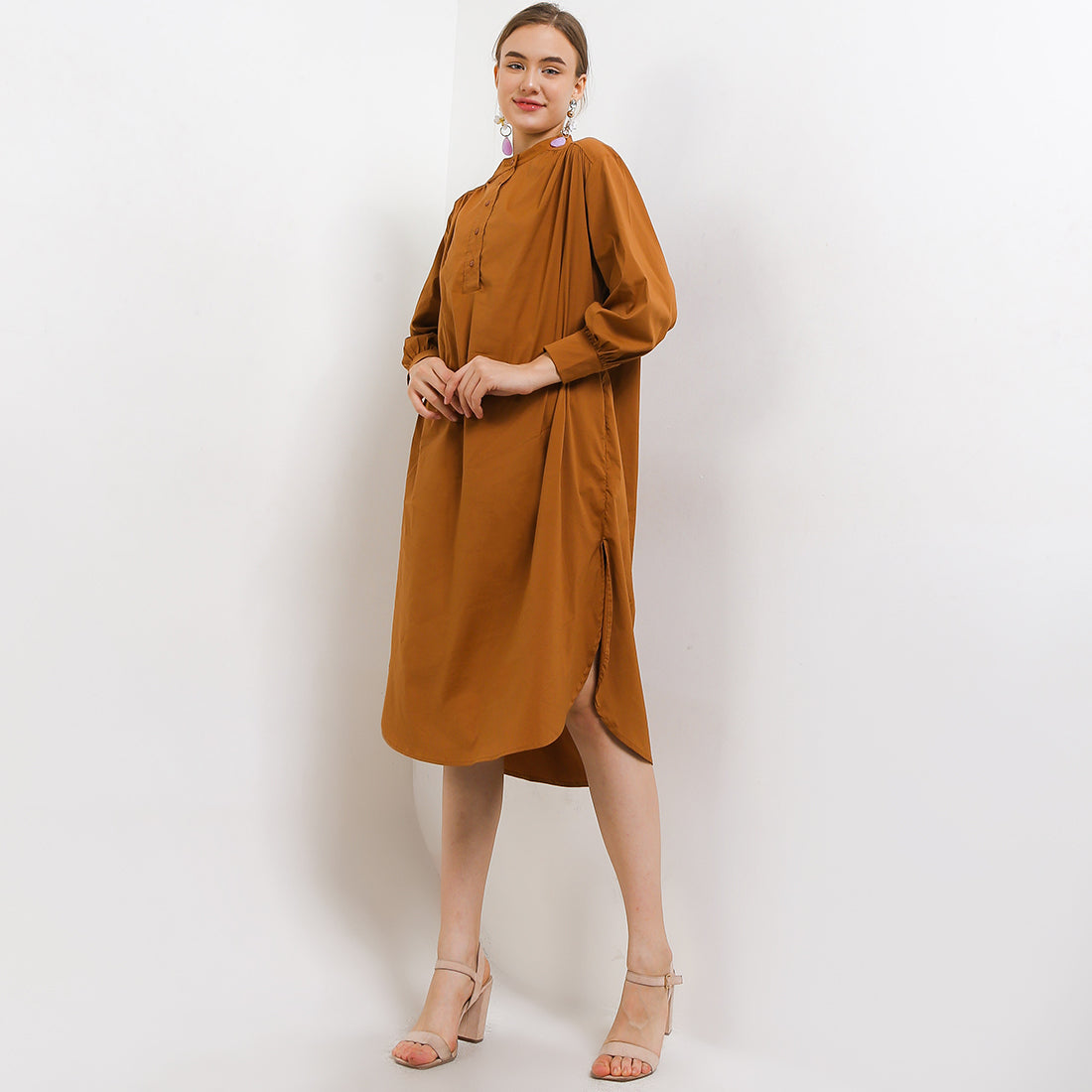 Hush Puppies Pakaian Dress Wanita Dc Harika In Brown