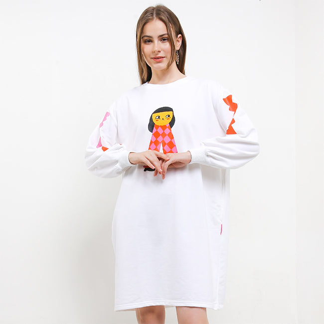 Hush Puppies Pakaian Wanita Dress Liunic Ceann In Off White