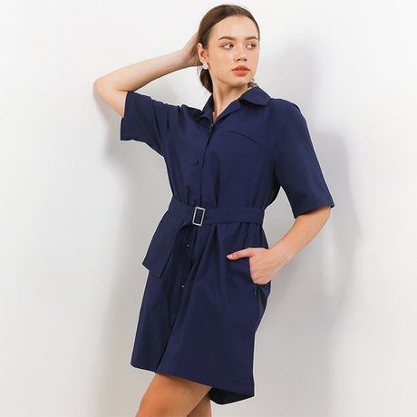 Hush Puppies Pakaian Wanita Dress Gwenda In Navy