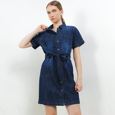 Hush Puppies Pakaian Wanita Dress Womina In Blue