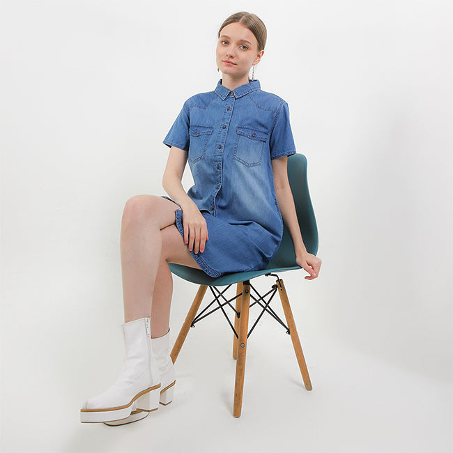 Hush Puppies Pakaian Wanita Dress Lalana In Light Blue