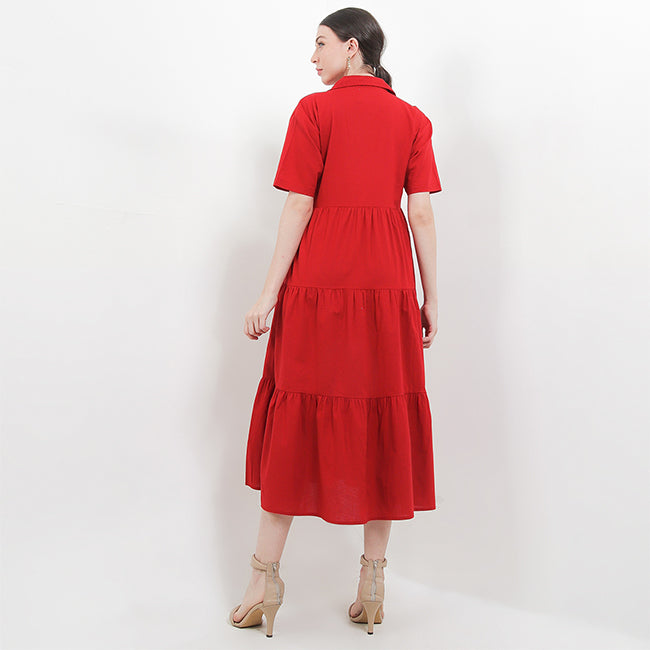 Hush Puppies Pakaian Wanita Dress Narita In Red