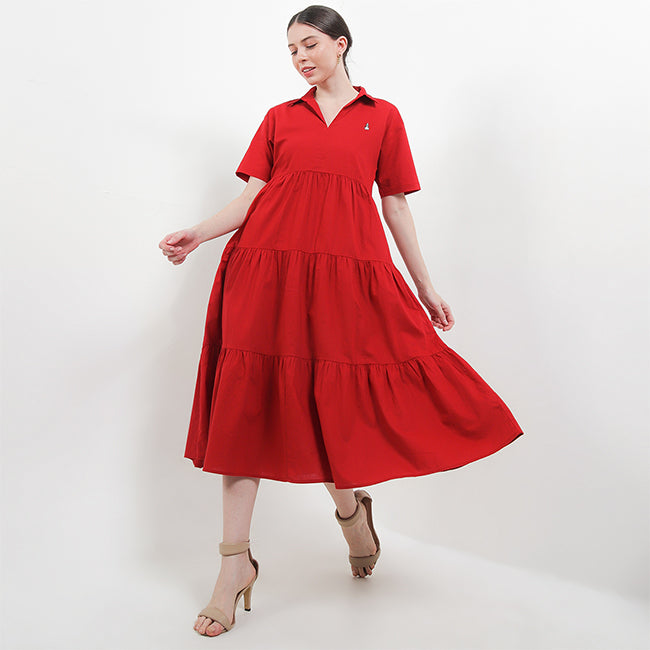 Hush Puppies Pakaian Wanita Dress Narita In Red