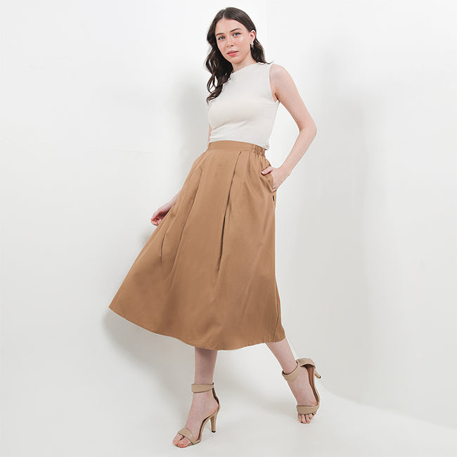 Hush Puppies Pakaian Wanita Skirt Aksana In Camel