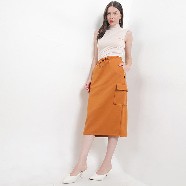Hush Puppies Pakaian Wanita Skirt Thelma Lsk In Camel