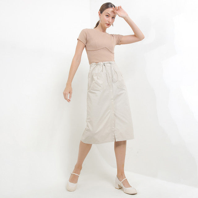 Hush Puppies Pakaian Wanita Skirt Moonly In Beige