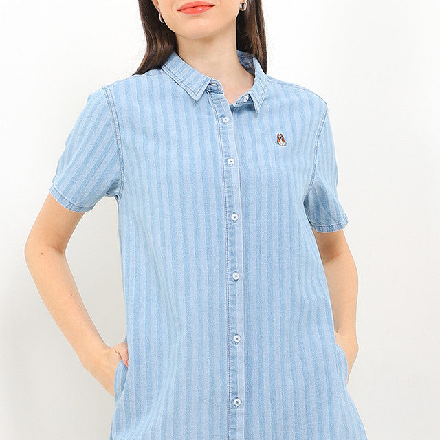 Hush Puppies Pakaian Wanita Dress Flanary In Light Blue
