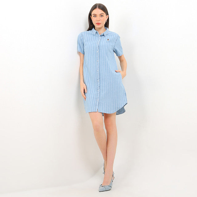 Hush Puppies Pakaian Wanita Dress Flanary In Light Blue