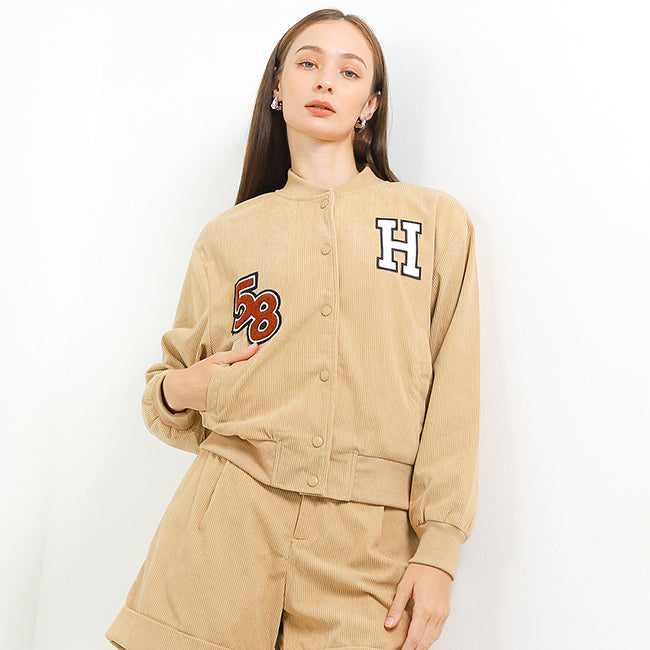 Hush Puppies Pakaian Wanita Jackets 90S Furla Jc In Khaki