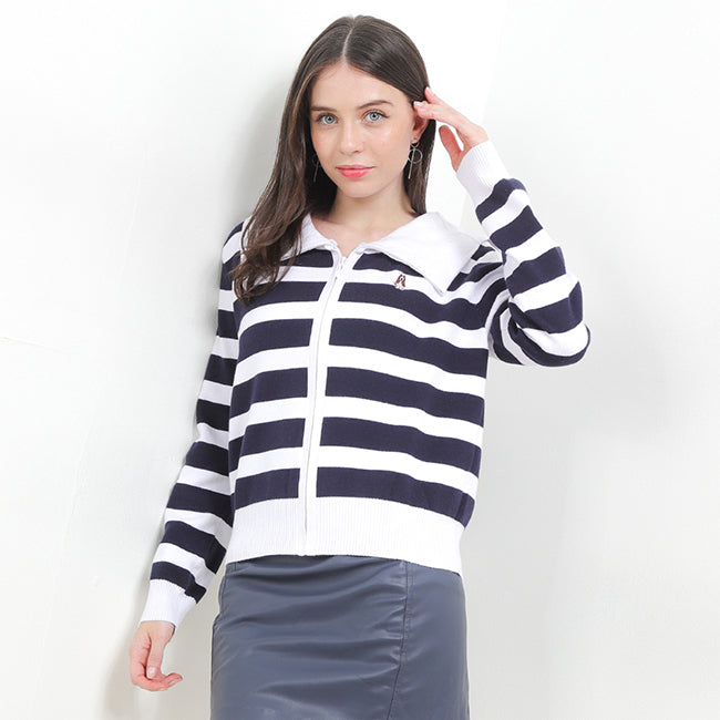 Hush Puppies Pakaian Wanita Jackets Shirley Stripe In White