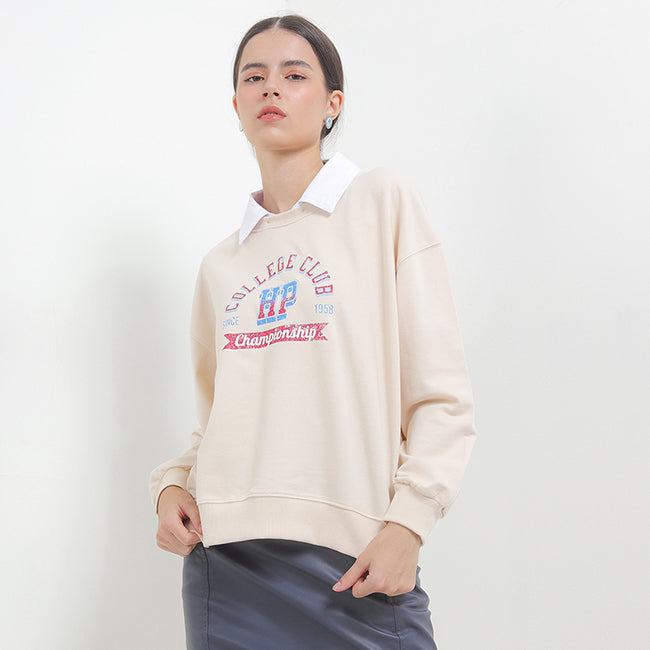 Hush Puppies Pakaian Wanita Sweater Otelia In Beige