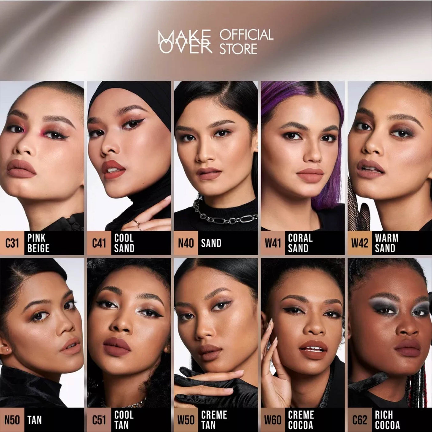 Make Over Powerstay Demi-Matte Cover Cushion N30 Natural Beige 15 g Relaunch