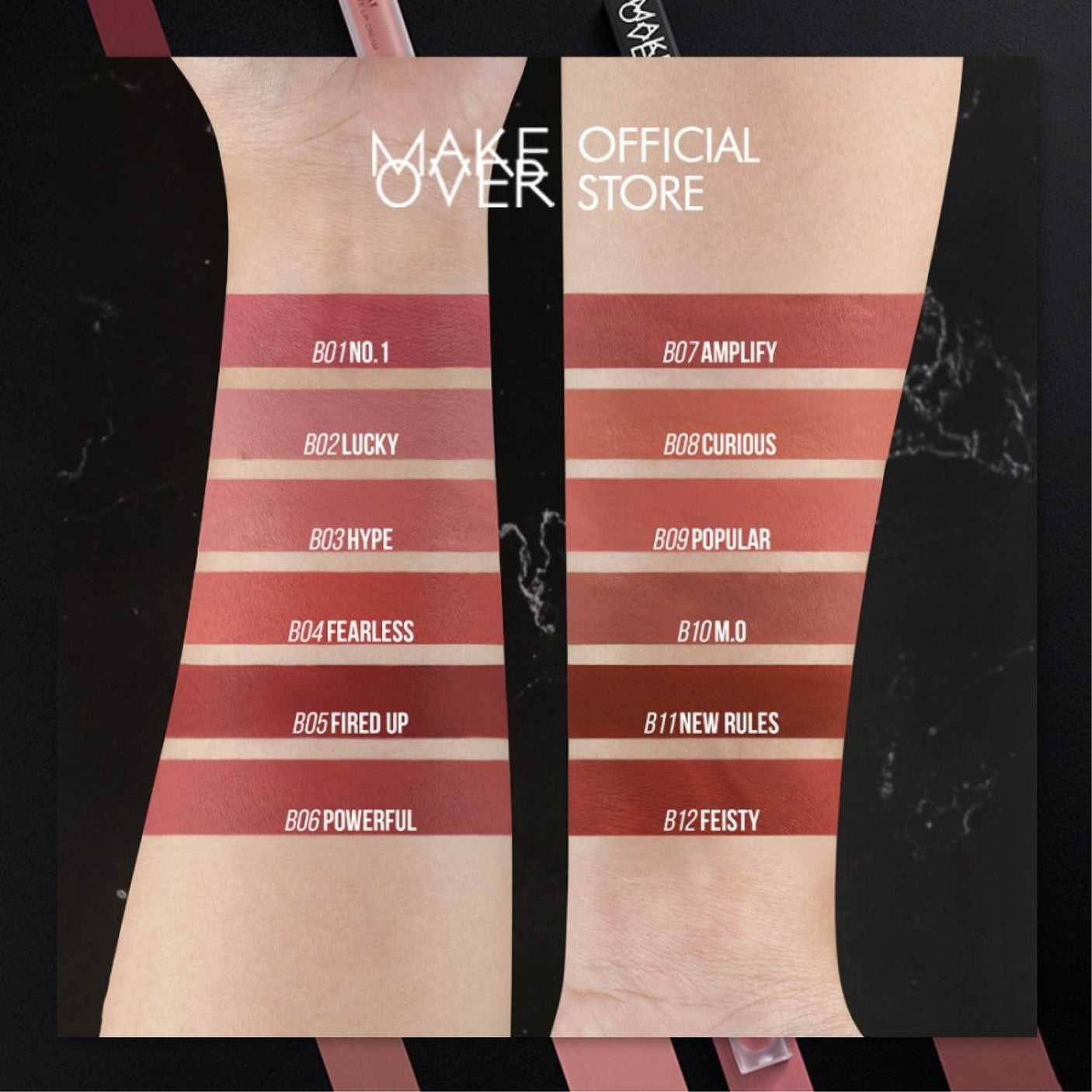 Make Over Powerstay Transferproof Matte Lip Cream B08 Curious 7 g