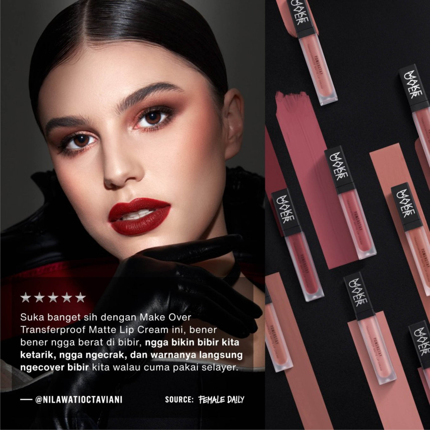 Make Over Powerstay Transferproof Matte Lip Cream B09 Popular 7 g