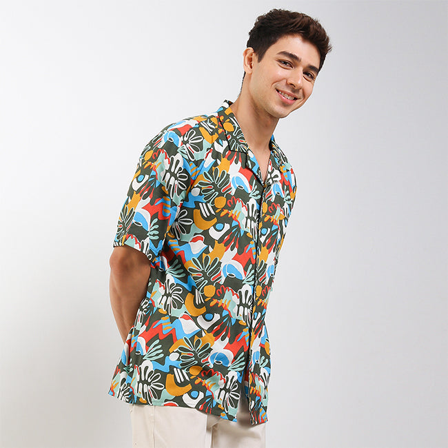 Hush Puppies Pakaian Kemeja Pria Sotcha In Olive