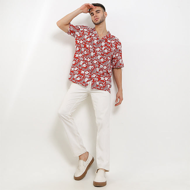 Hush Puppies Pakaian Kemeja Pria Blume In Red