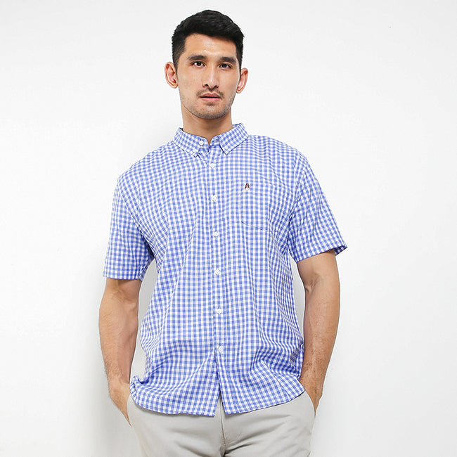 Hush Puppies Pakaian Kemeja Pria Gyan In Light Blue