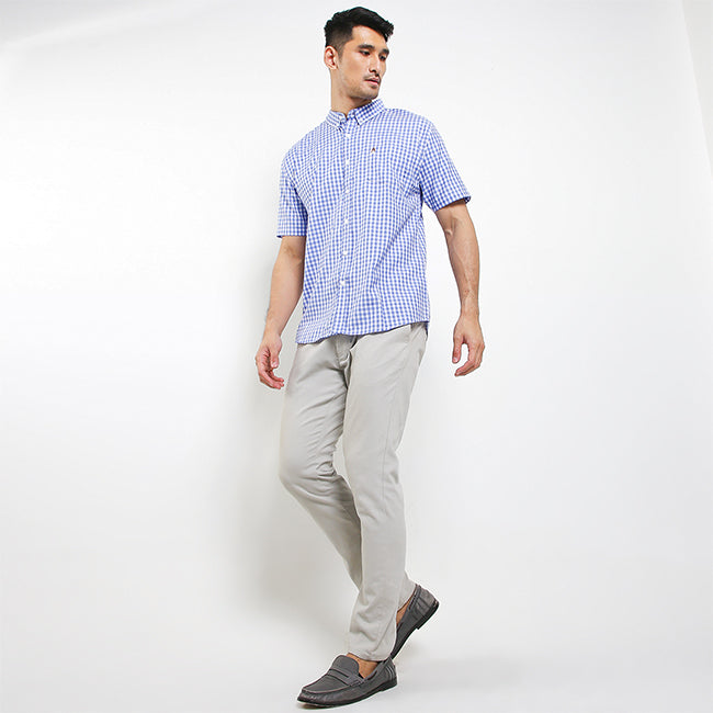 Hush Puppies Pakaian Kemeja Pria Gyan In Light Blue