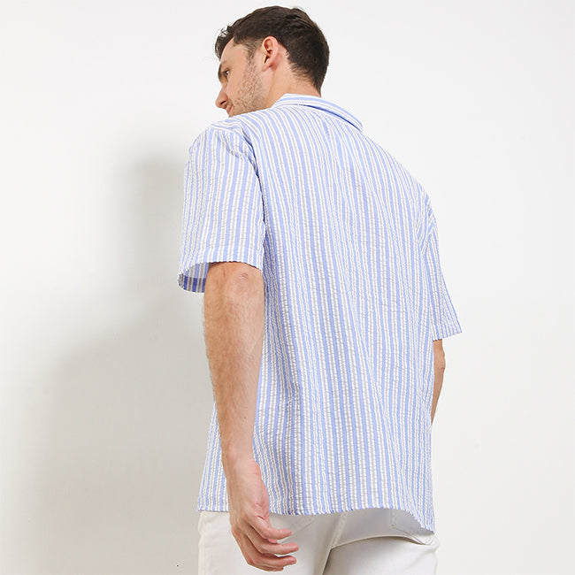 Hush Puppies Pakaian Pria Shirt Sheringham In Blue