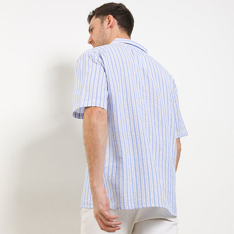 Hush Puppies Pakaian Pria Shirt Sheringham In Blue