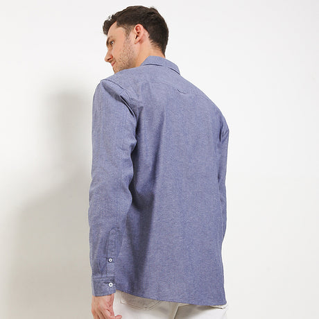 Hush Puppies Pakaian Pria Shirt Nautical Rupert In Navy