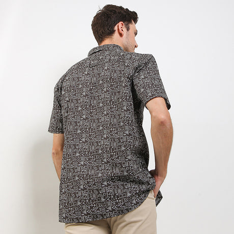 Hush Puppies Pakaian Pria Shirt Ethno In Black