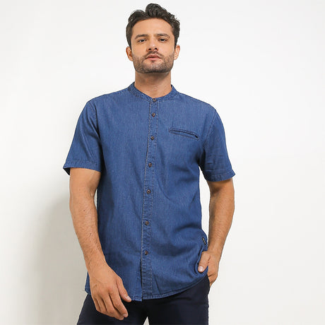 Hush Puppies Pakaian Pria Shirt Kuto In Blue