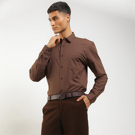 Hush Puppies Pakaian Pria Shirt Capitol In Brown