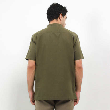 Hush Puppies Pakaian Pria Shirt Kofta In Olive