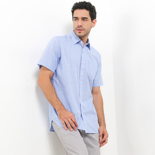 Hush Puppies Pakaian Pria Shirt 955 Franklin In Blue