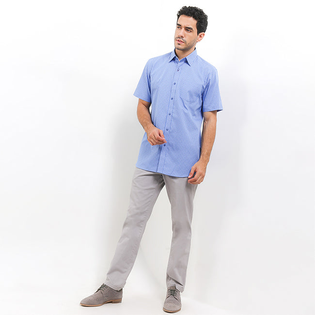 Hush Puppies Pakaian Pria Shirt 955 Chester In Blue