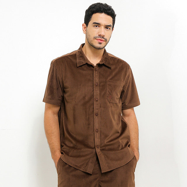 Hush Puppies Pakaian Pria Shirt Tr Jourdy Sss In Brown