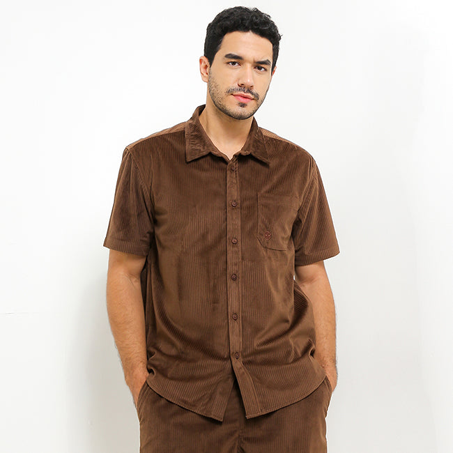 Hush Puppies Pakaian Pria Shirt Tr Jourdy Sss In Brown