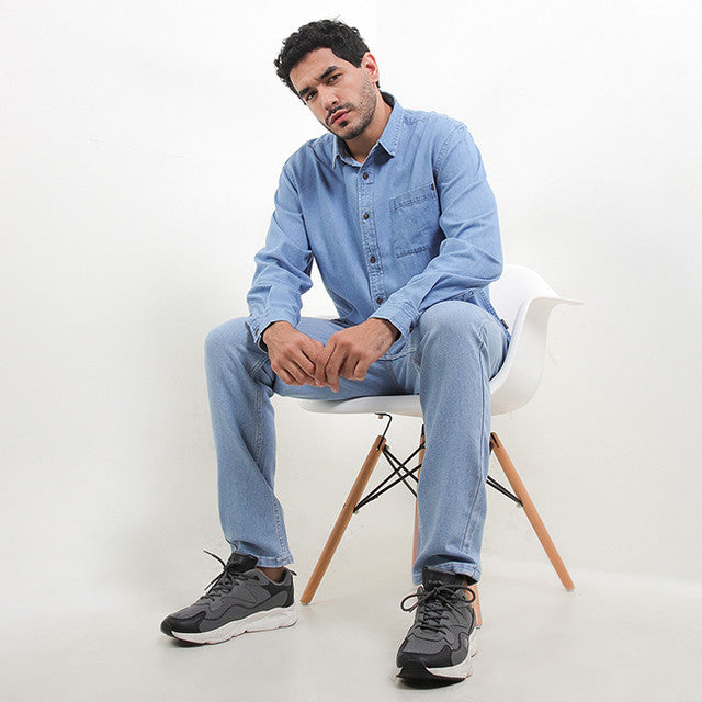 Hush Puppies Pakaian Pria Shirt Truro In Light Blue