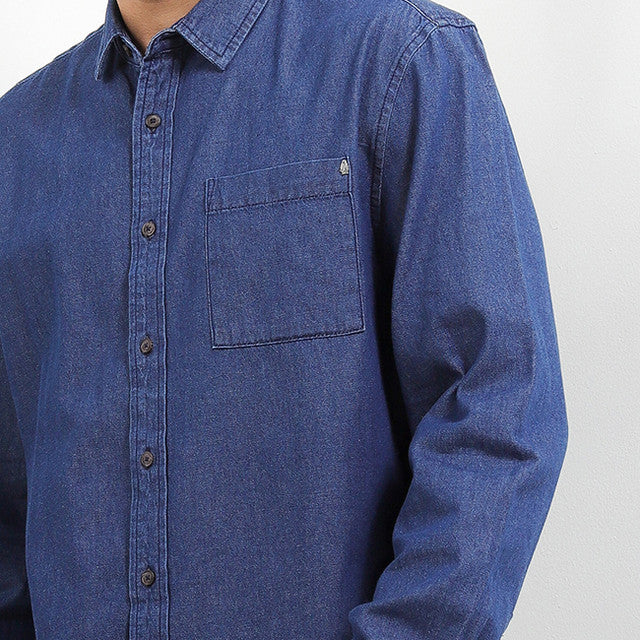 Hush Puppies Pakaian Pria Shirt Truro In Medium Blue